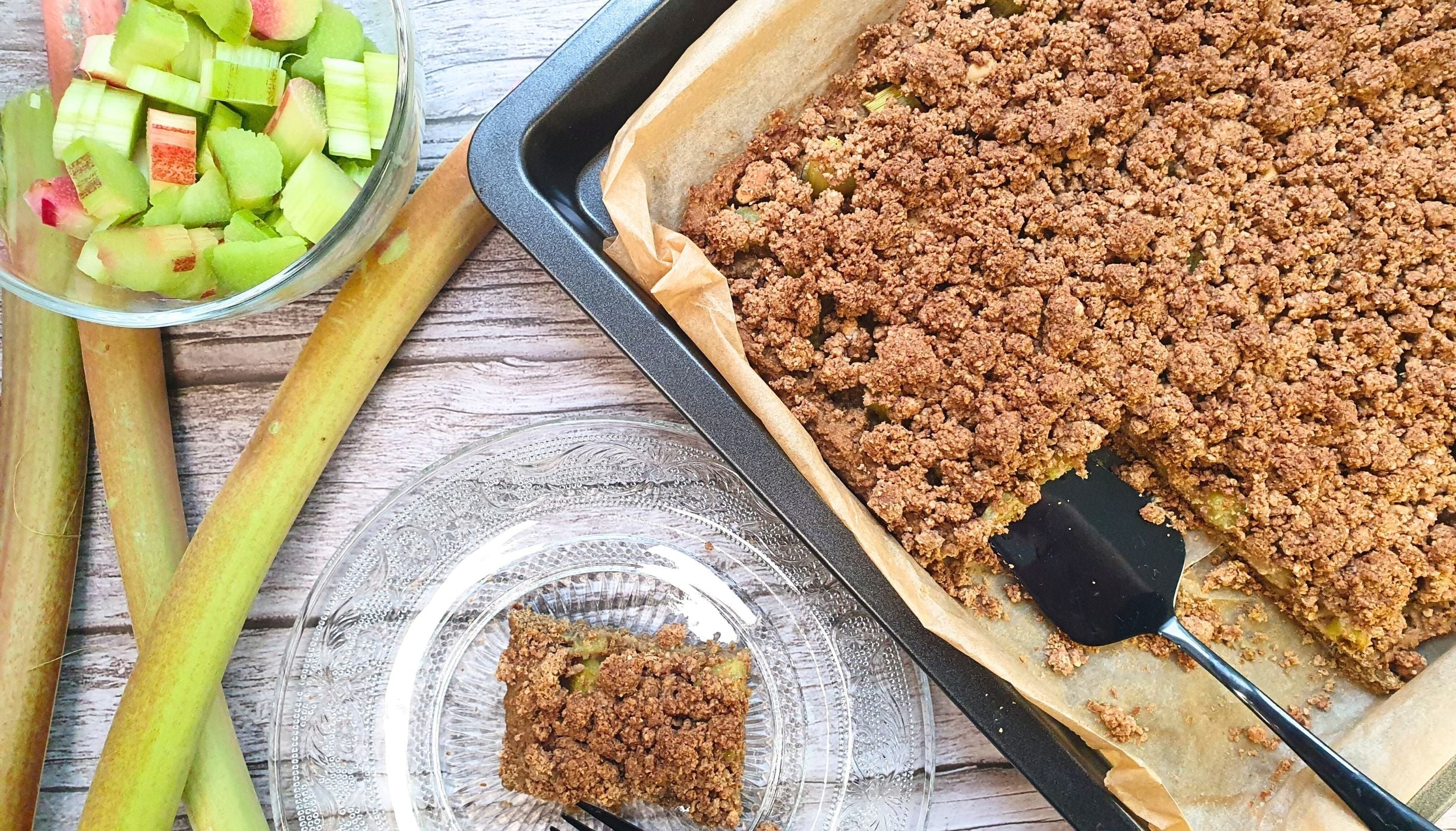 Rhabarber - Streuselkuchen