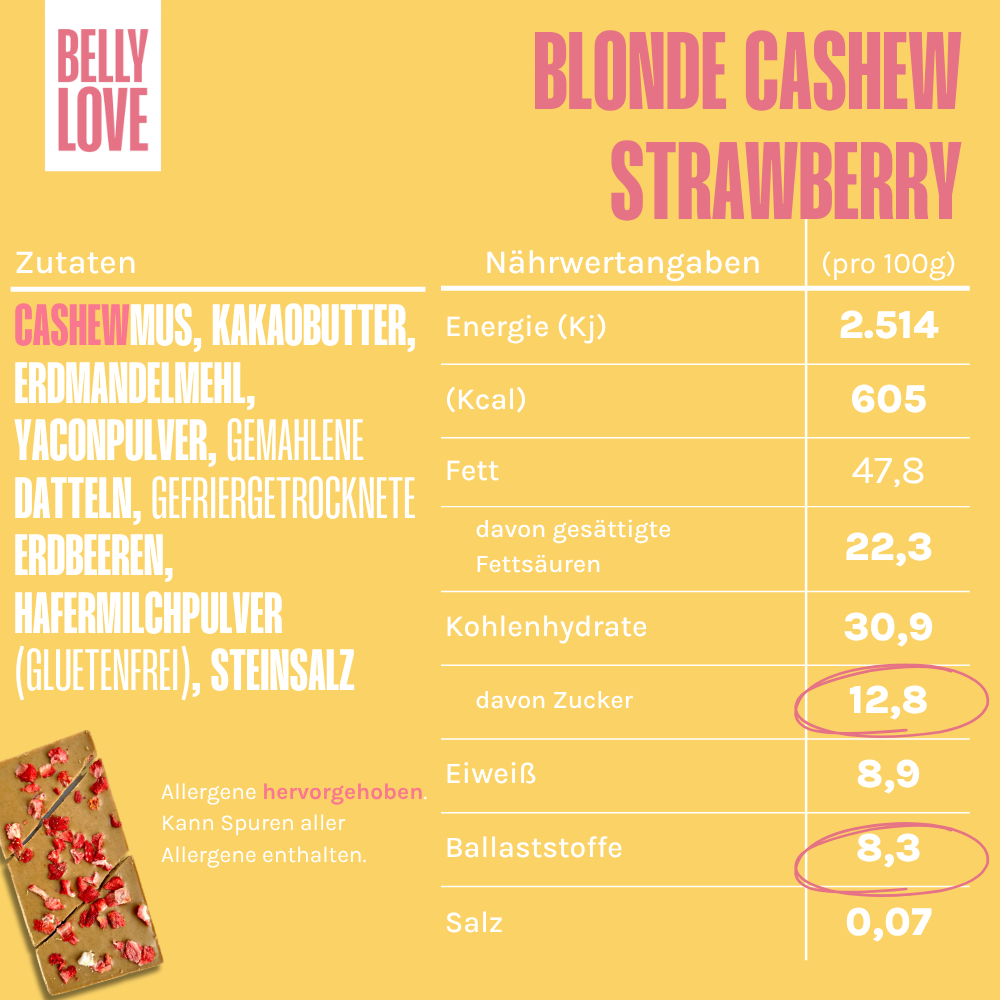 Belly Bar: Blonde Cashew Strawberry (bio)