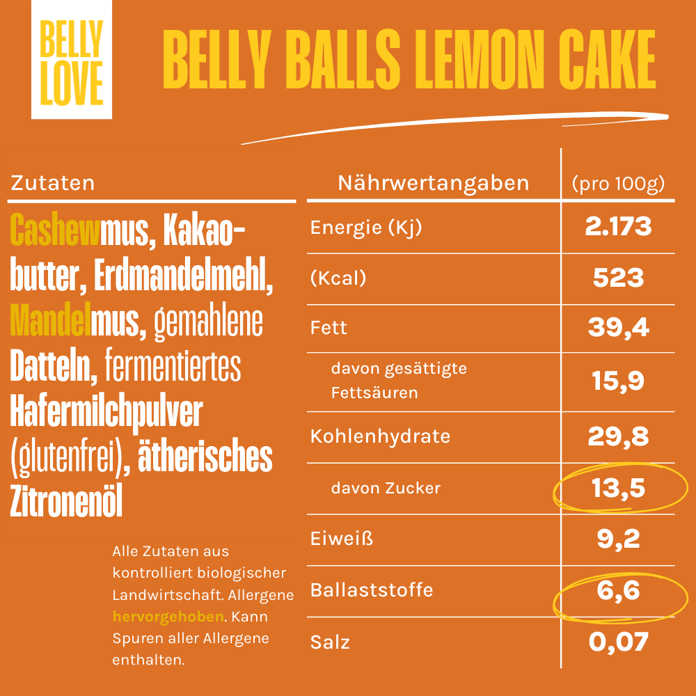 Belly Balls Lemon Cake  (bio)