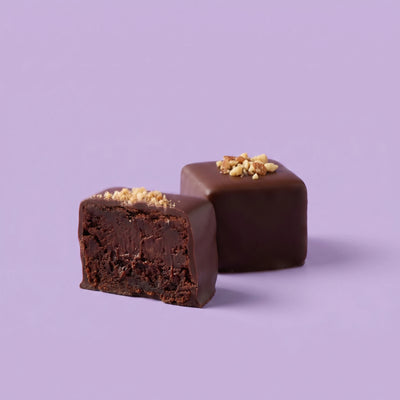Belly Love Double Choc Brownie – Anschnitt Brownie, saftiges Innenleben mit Schokolade, bio