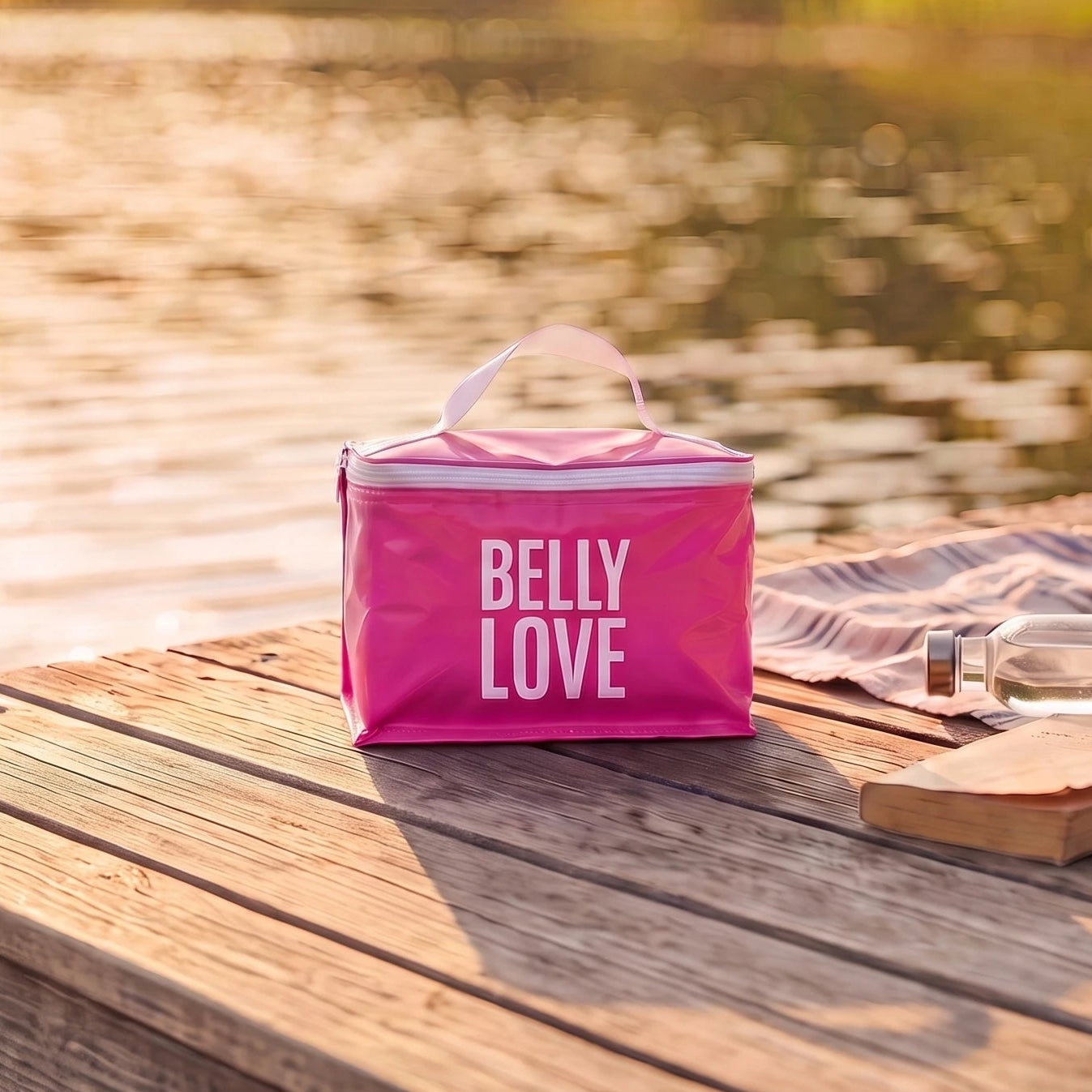 Belly Love Kühltasche in Pink für Schoko Genuss im Sommer 