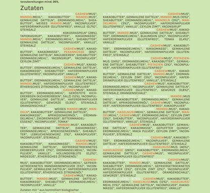 Zutatenliste vom Belly Love Adventskalender