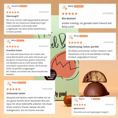 Bewertungen zu den Belly Love M!lk Hazel Bites