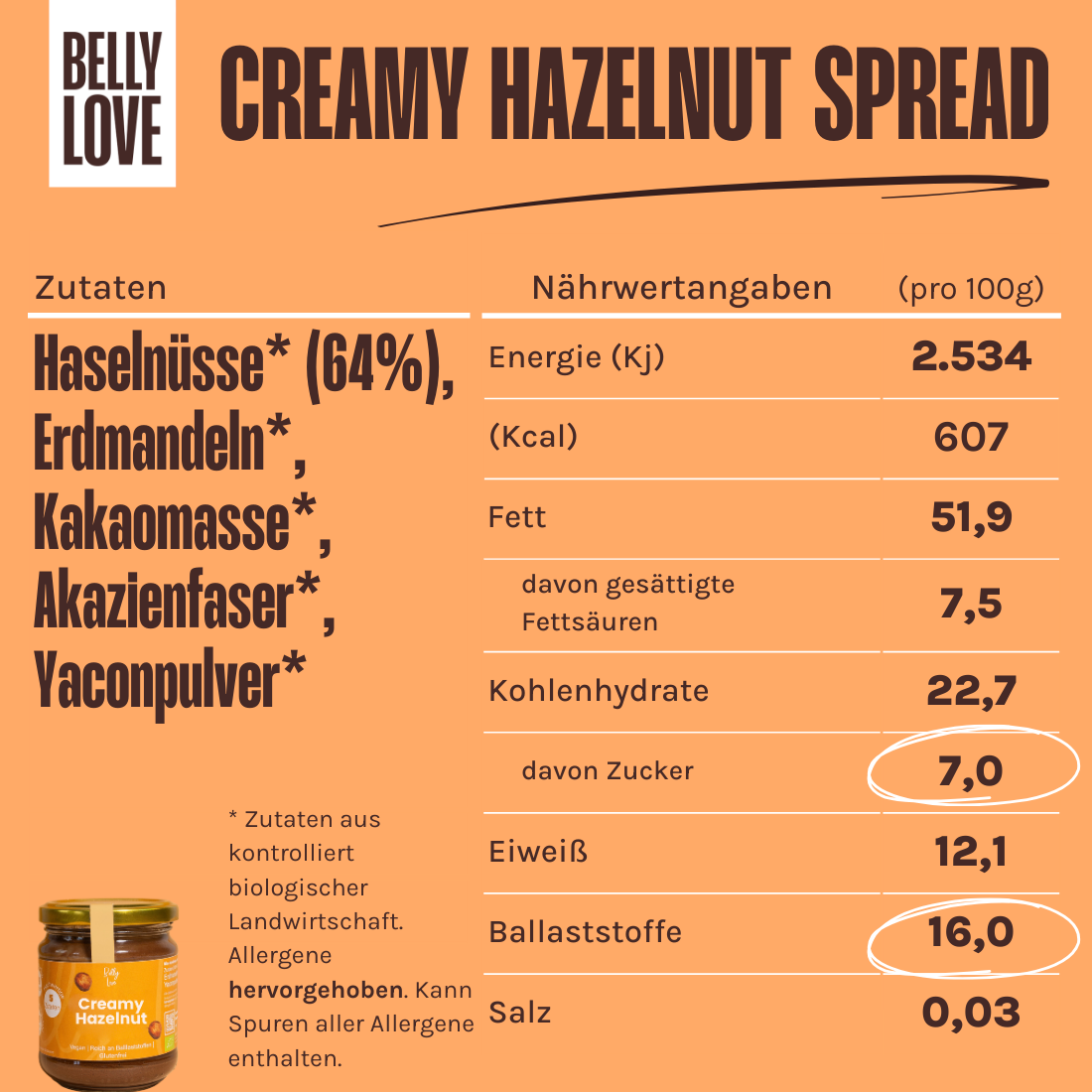 Creamy Hazelnut Spread (bio)