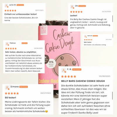 Bewertungen zur Tafel Cookie Dough von Belly Love
